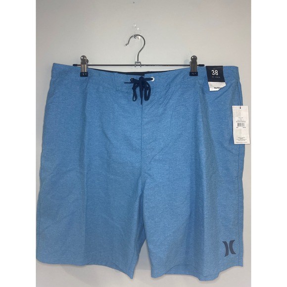 Hurley Mens Blue Swim Trunks Board Shorts Size 38 Surf Beach Pool - Picture 1 of 5
